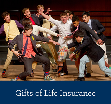 Students pointing dramatically. Gifts of Life Insurance Rollover