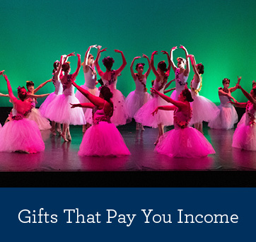 Performing ballerinas. Gifts That Pay You Income Rollover