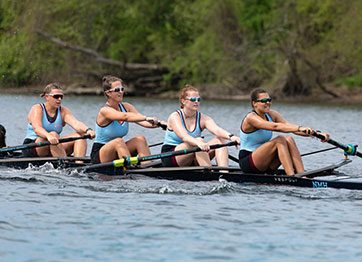 Photo of the women's crew team. Link to Life Stage Gift Planner Over Age 65 Situations.